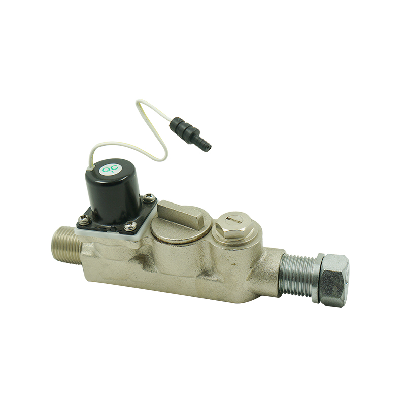 Bi-stable brass solenoid valve