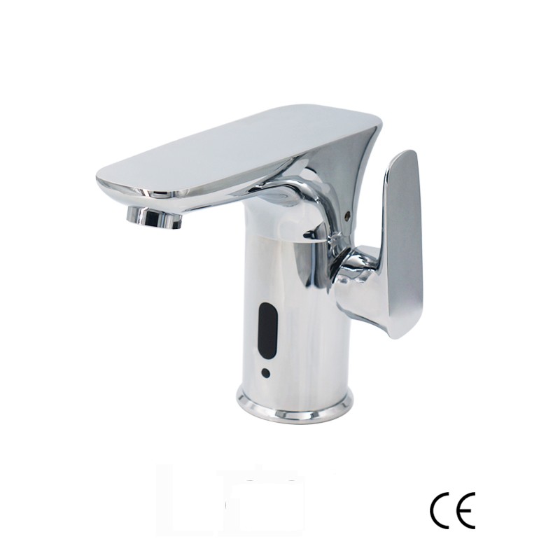 Temperature-adjustable Sensor and Manual combined basin faucet